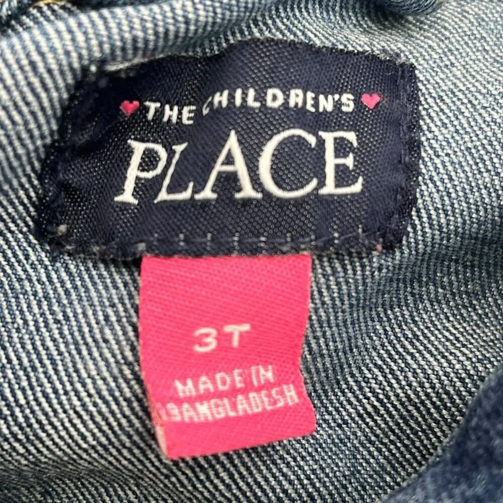 The Children's Place‎ Girls Denim Jacket Size 3T Classic Blue Jean Design